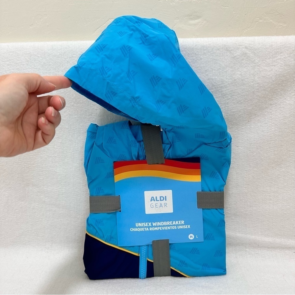 New 2024 Aldi Gear Capsule Collection Full Zip Hoodie Windbreaker Blue Medium‌‌‍
